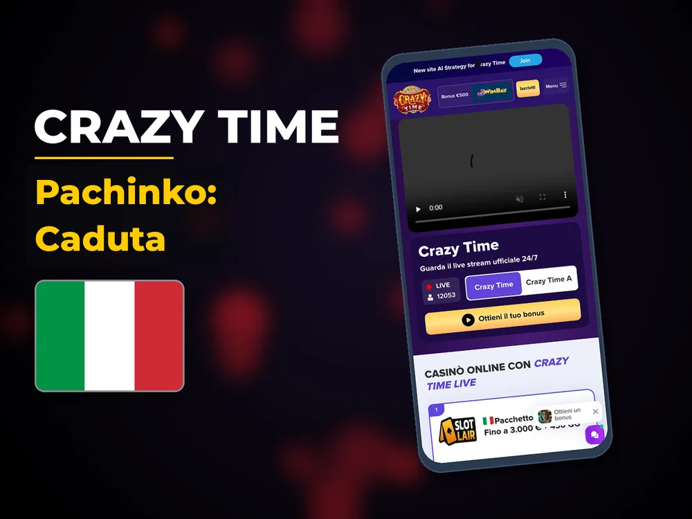 Crazy Time - Pachinko: Caduta