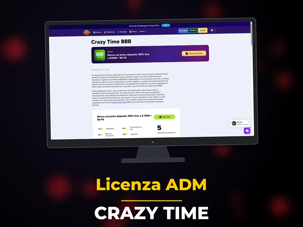 Crazy Time - Licenza ADM
