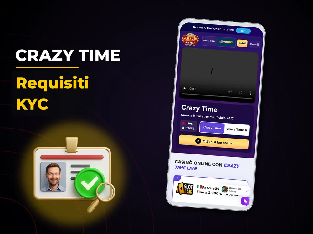 Crazy Time - Requisiti KYC