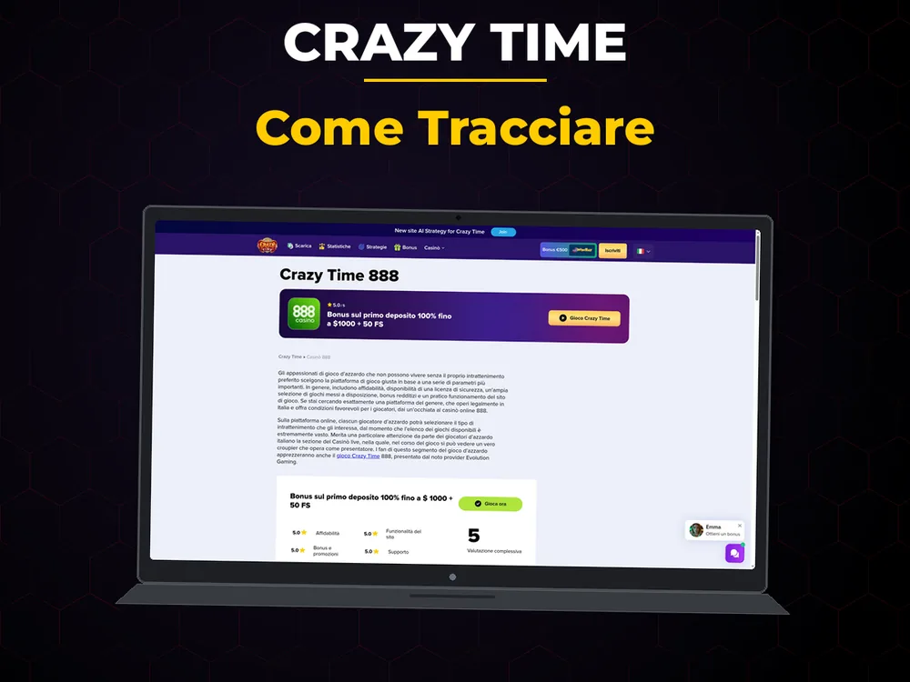 Crazy Time - Come Tracciare