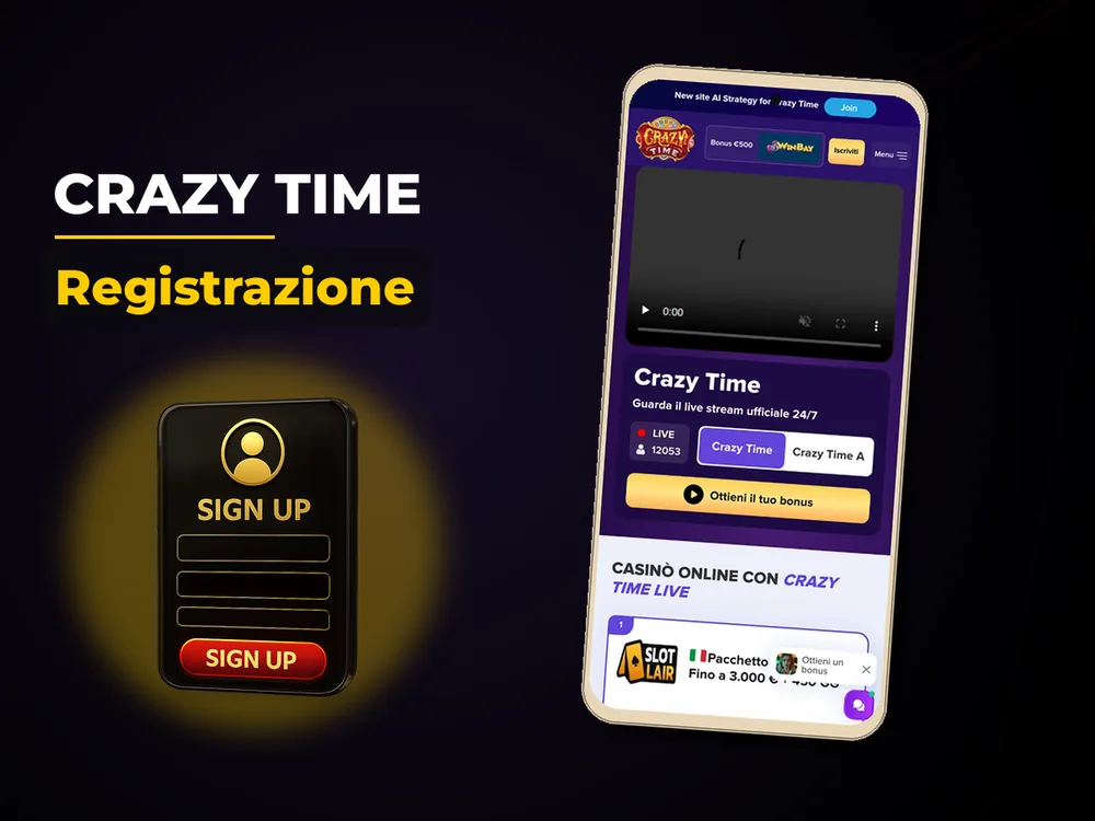 Crazy Time - Registrazione