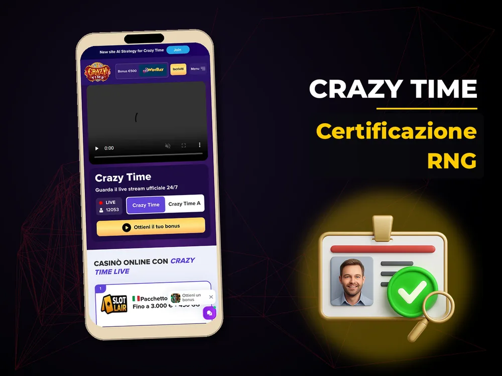 Crazy Time - Certificazione RNG