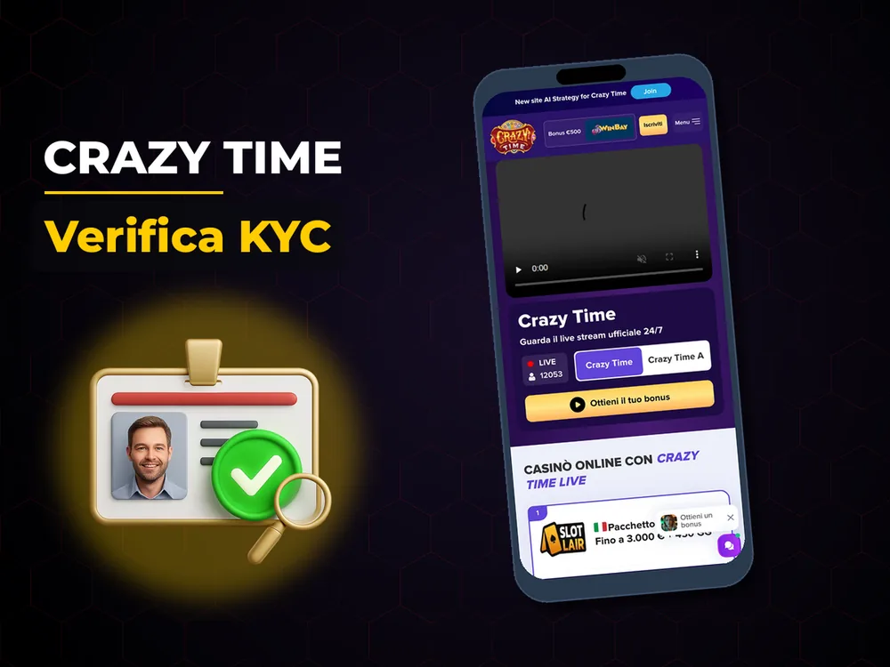 Crazy Time - Verifica KYC