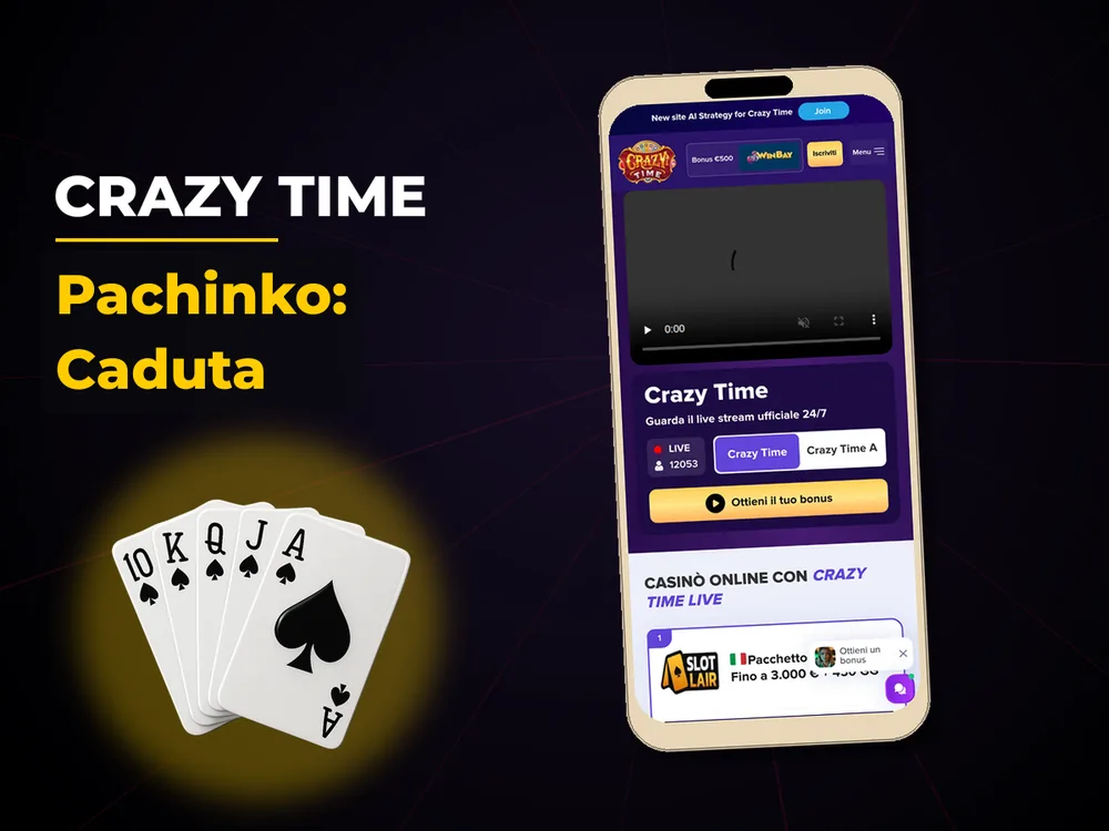 Crazy Time - Pachinko: Caduta